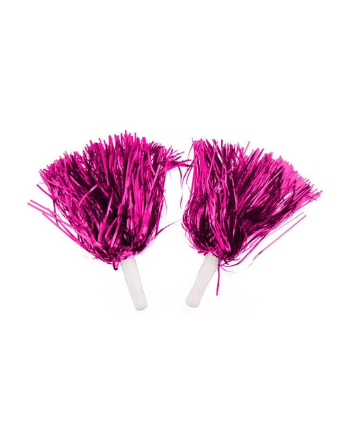 Pompons in metallischem Gold oder Silber