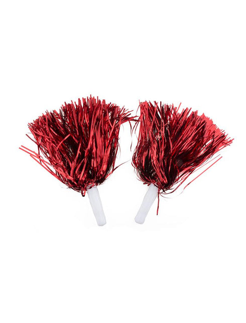 Pompons in metallischem Gold oder Silber