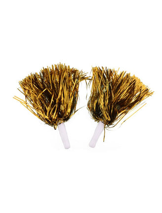 Pompons in metallischem Gold oder Silber