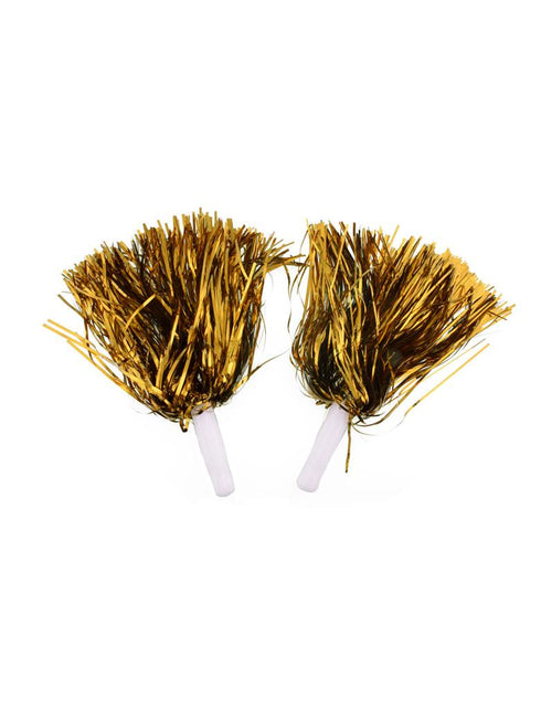 Pompons in metallischem Gold oder Silber