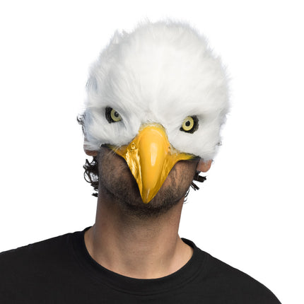 Pluchen halfmasker Witte adelaar fantasy