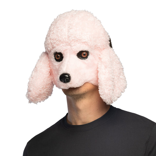 Pluchen halfmasker Roze poedel festival Pride