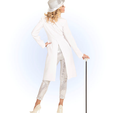 Witte slipjas Showtime close-up, elegante frack heren detail