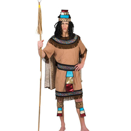 Azteken pak voor heren zijaanzicht – verkleedkleding