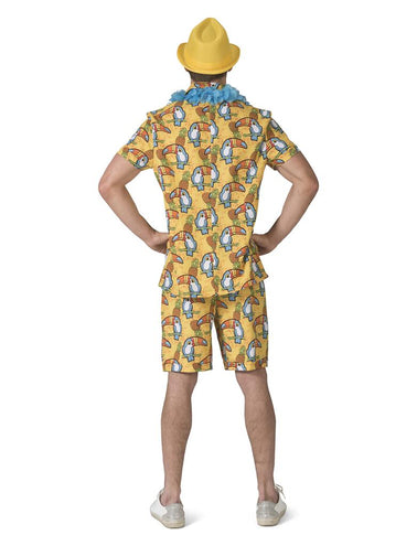Hawaii pak Toekan heren achterkant – carnaval outfit
