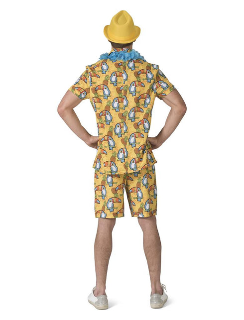 Hawaii pak Toekan heren achterkant – carnaval outfit
