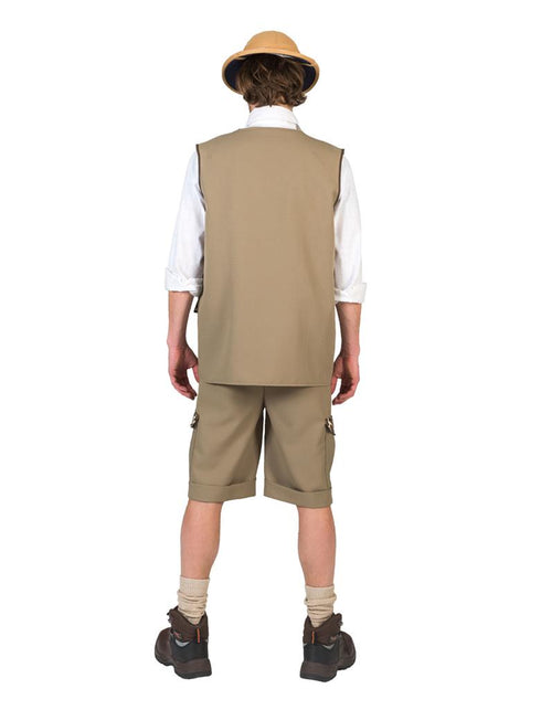 Safari kostuum man zijaanzicht – verkleedkleding