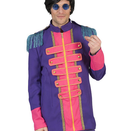 Beatles jas in paars zijaanzicht – verkleedkleding