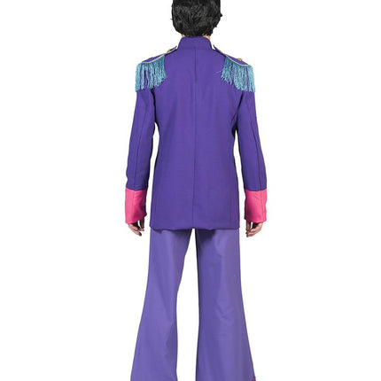 Beatles jas in paars achterkant – carnaval outfit