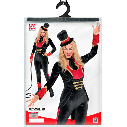 Circusdirecteur jumpsuit voor dames close-up – kostuums