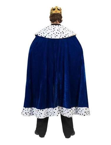 Koningscape deluxe blauw achterkant – carnaval outfit