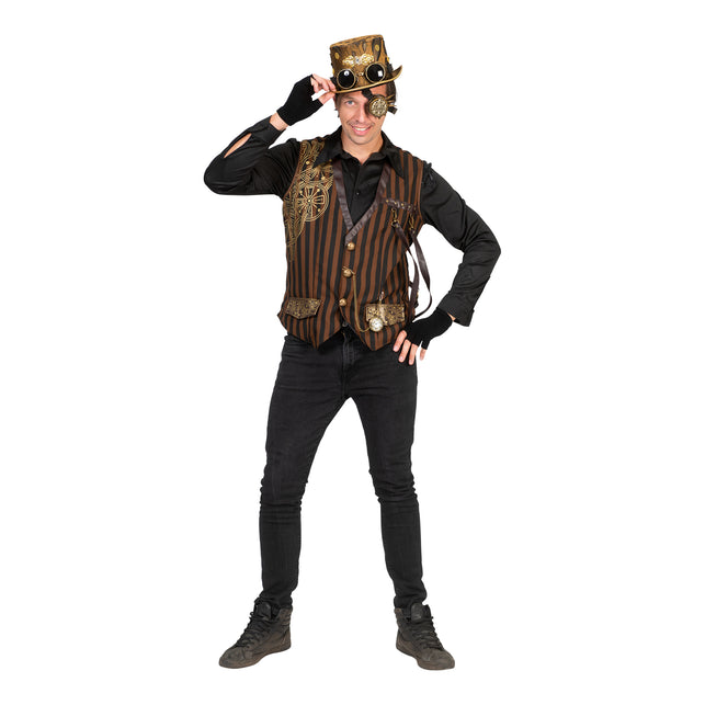 Steampunk pak Stanley vooraanzicht – carnavalskostuum
