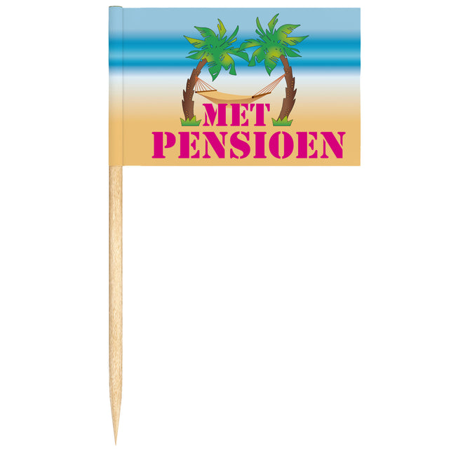 24 Cocktailprikkers 'Met Pensioen'