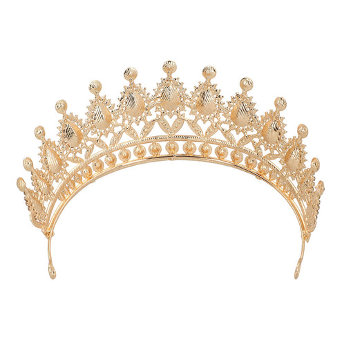 Tiara Royal Christina goud gedragen