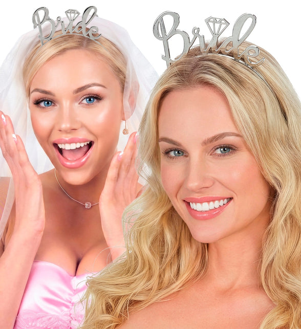 Bruids tiara voor dames achterkant – accessoires