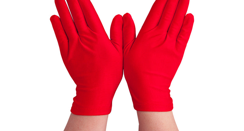 Korte dames handschoenen rood Lini