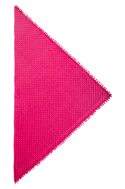 Driehoek sjaal Bubble Neon roze