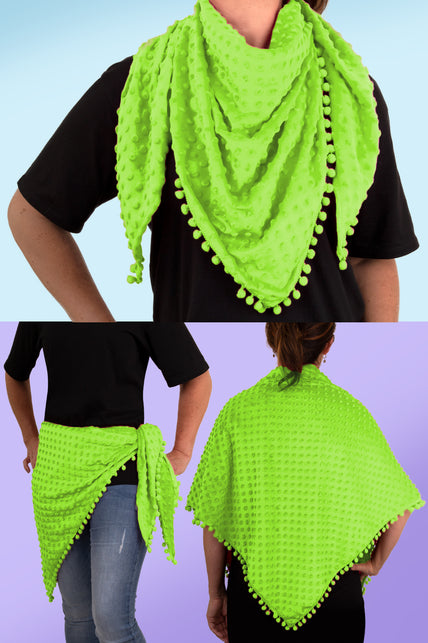 Driehoek sjaal Bubble Neon groen — foto 3