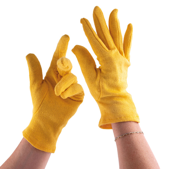 Gele handschoenen