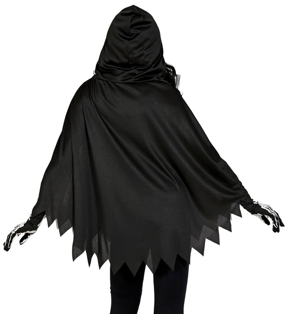 Skelet poncho halloween volwassenen — foto 3