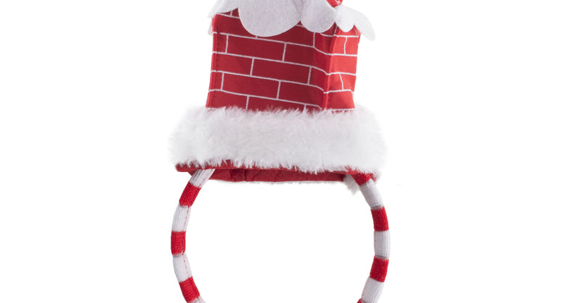 Diadeem kerstman in schoorsteen