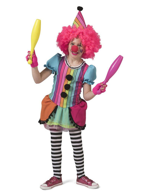 Regenboog clownspakje Mila meiden