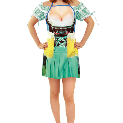 Schort Oktoberfest dirndl jurk met bierpullen — foto 2