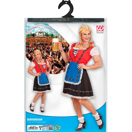 Verpakking biermeisje pak mannen van Widmann met jurk met petticoat en schort