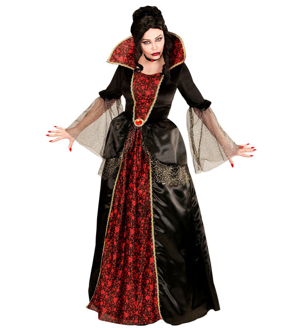 Vampieren jurk zwart rood creepy
