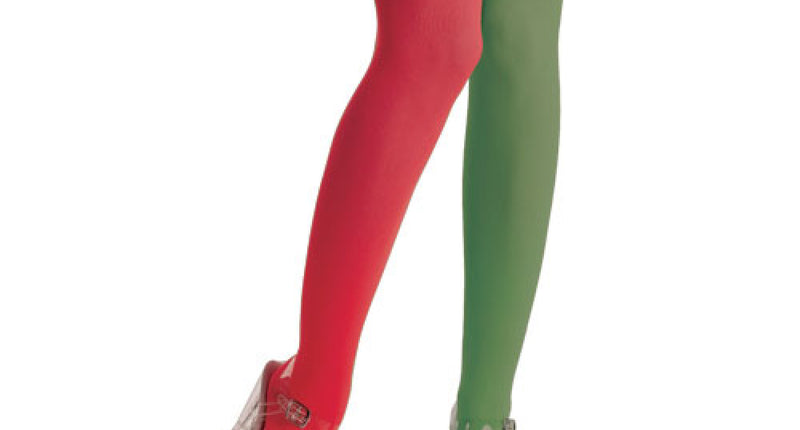 Panty in rood groen