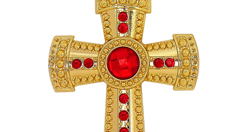 Kruis met edelsteen aan ketting