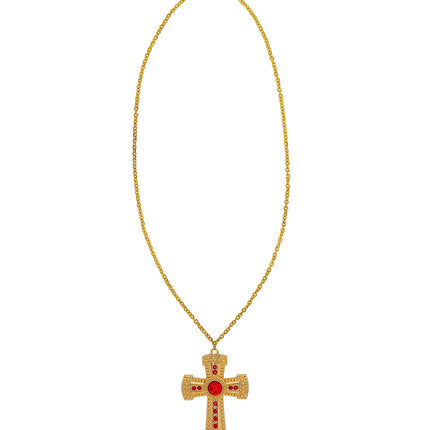 Kruis met edelsteen aan ketting — foto 2