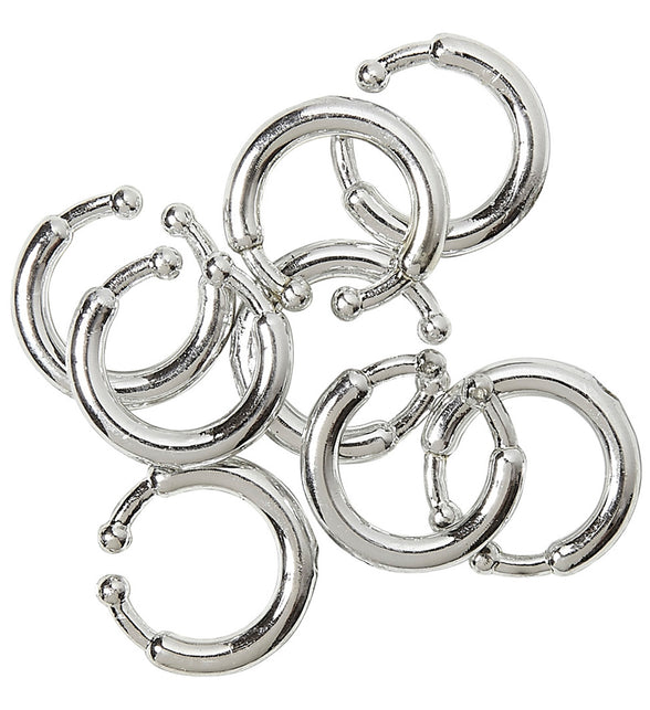 Nep piercing clip in zilver