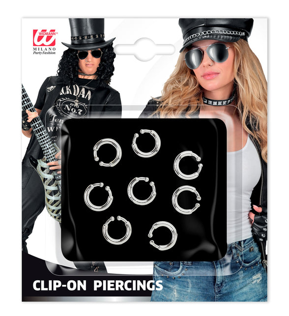 Nep piercing clip in zilver — foto 3