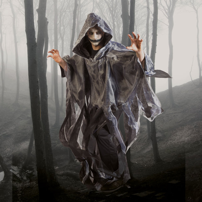 Grijze Zombie cape voor Halloween