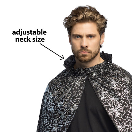Cape Spider zwart zilver gedragen