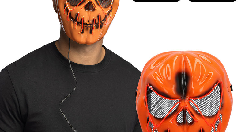 LED masker Pompoen oranje Halloween jack-o-lantern