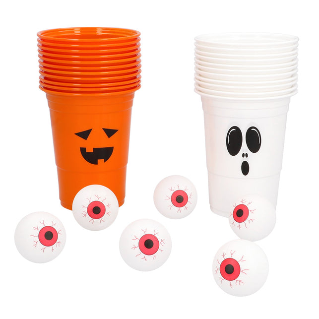 Drankspel Halloween beer pong 22 bekers 6 ballen