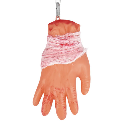 Decoratie Bloederige hand gedragen
