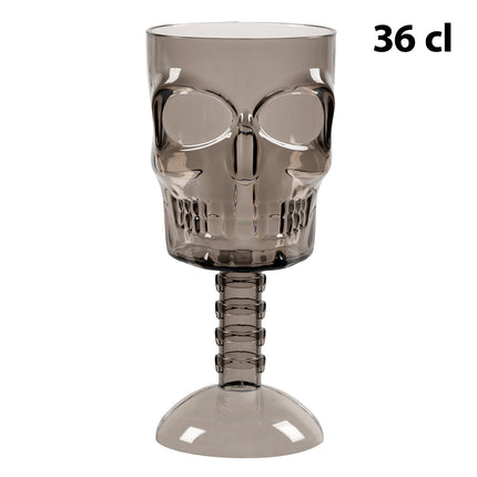 Plastic kelk Smoke skull gedragen