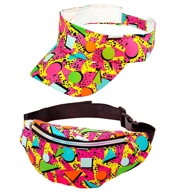 Verkleedset Jaren 80 funky fashion roze