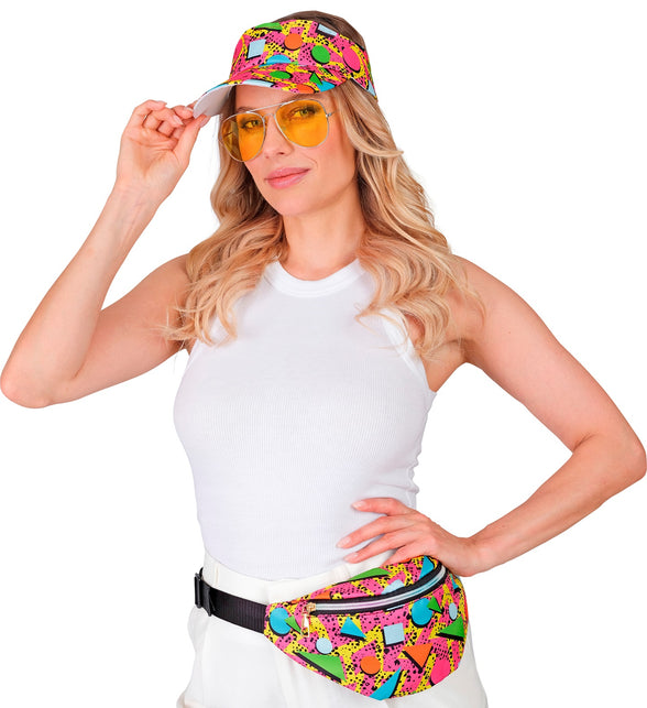 Verkleedset Jaren 80 funky fashion roze — foto 6