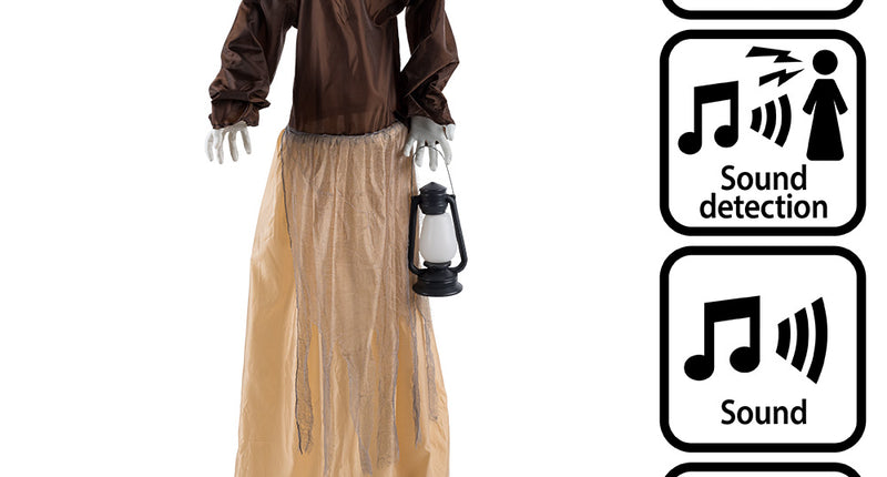 Staande decoratie Lantern witch 165 cm Halloween heks