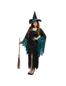 Heksenbezem Classic 95 cm bamboe Halloween