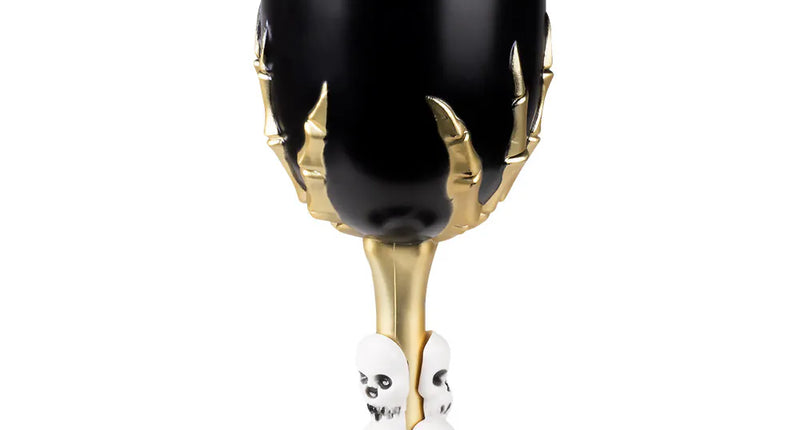 Plastic kelk Skull claw zwart 25 cl en 17,5 cm hoog