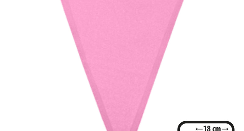 Lichtroze polyester vlaggenlijn 6 meter babyshower
