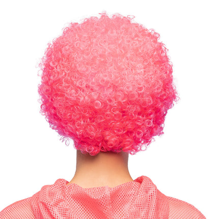 Pruik Curly neonroze UV — foto 4