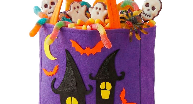 Tas trick-or-treat spookhuis vooraanzicht – verkleedkleding