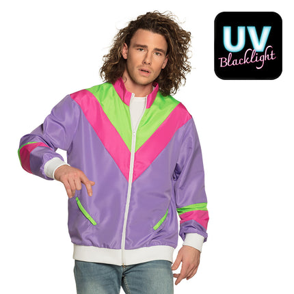 Trainingsjasje Retro dude paars UV