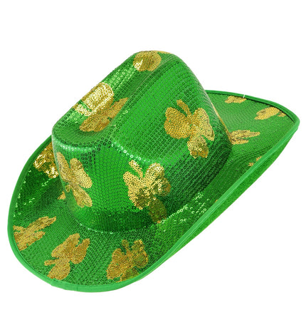 Hoed St. Patrick's Day pailletten vooraanzicht – hoeden